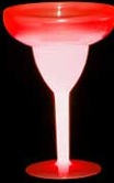 glowing red margarita glass